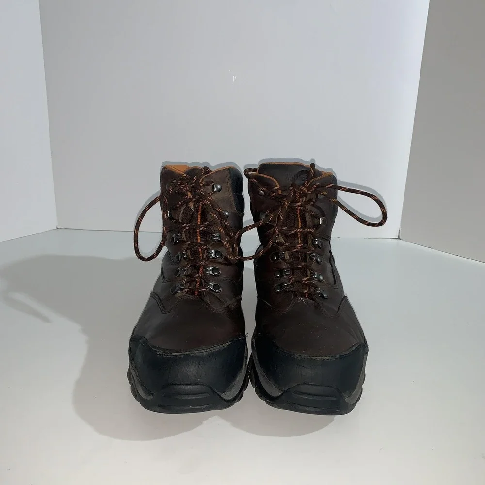 Wolverine Boots Mens Size 12W Brown Leather Waterproof Steel Toe Work W04978